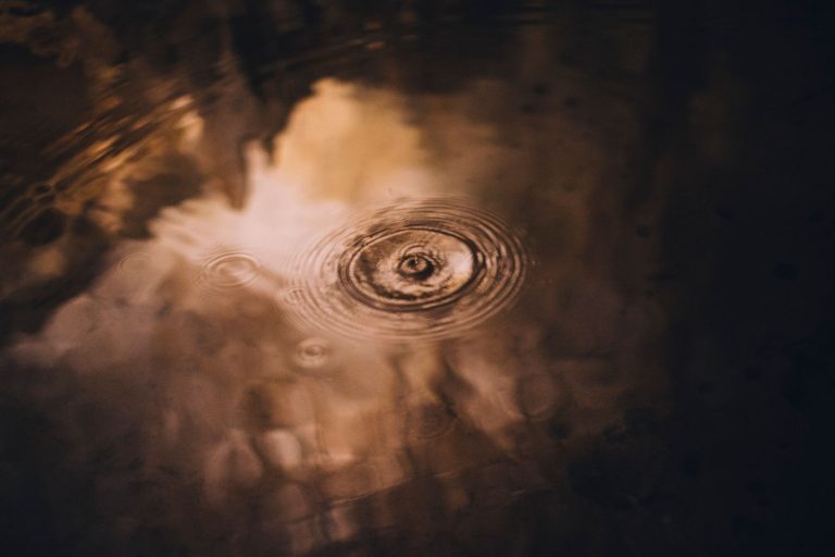 Water droplets in Lake Cave