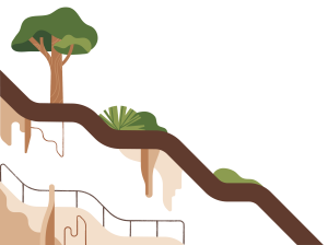 Decorative Ngilgi Cave Scene Illustration